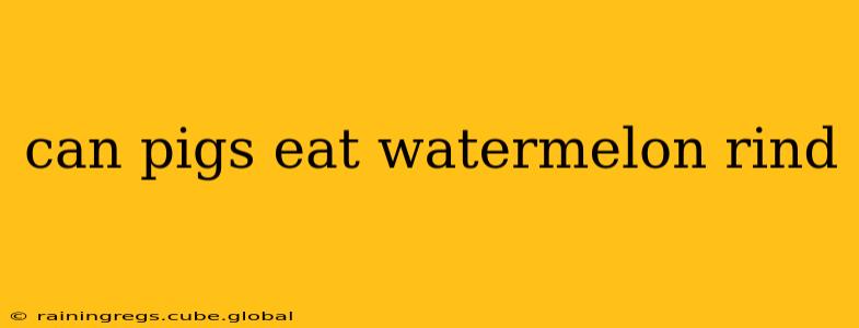 can pigs eat watermelon rind