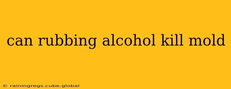 can rubbing alcohol kill mold