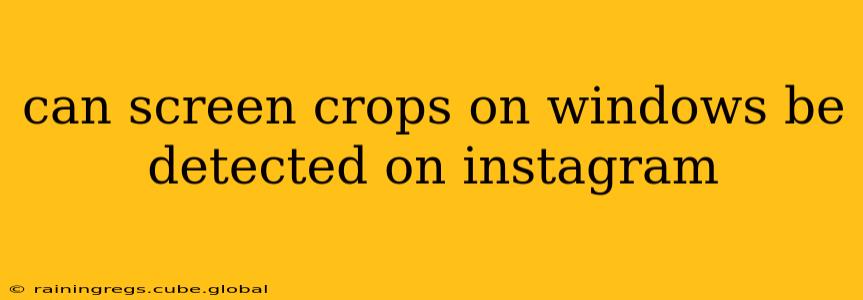 can screen crops on windows be detected on instagram