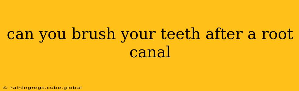 can you brush your teeth after a root canal