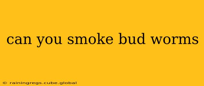 can you smoke bud worms