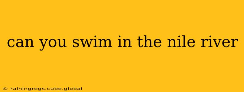 can you swim in the nile river