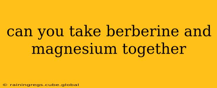 can you take berberine and magnesium together