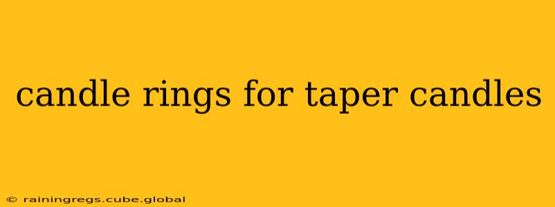 candle rings for taper candles
