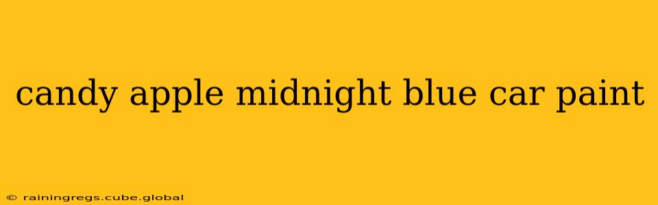 candy apple midnight blue car paint