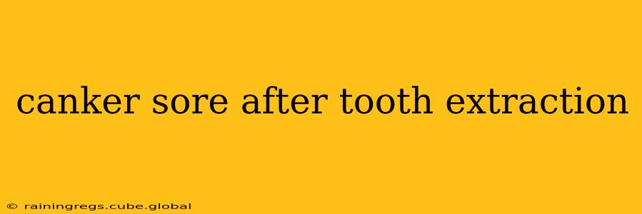 canker sore after tooth extraction