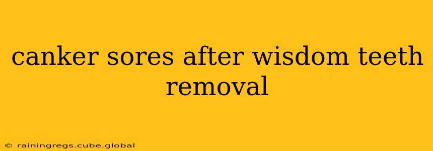 canker sores after wisdom teeth removal