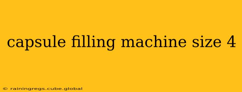 capsule filling machine size 4