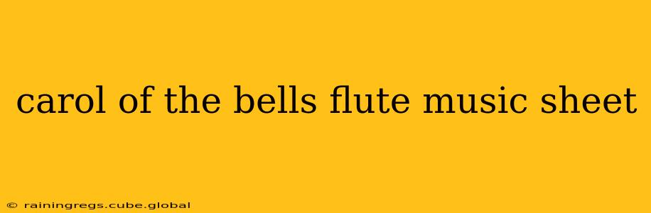 carol of the bells flute music sheet
