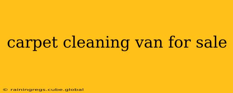 carpet cleaning van for sale