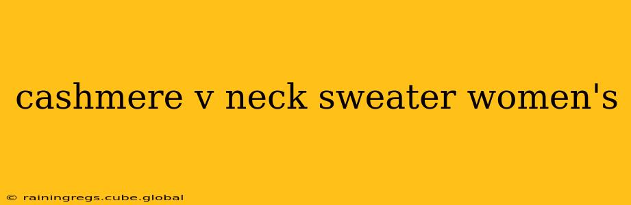 cashmere v neck sweater women's