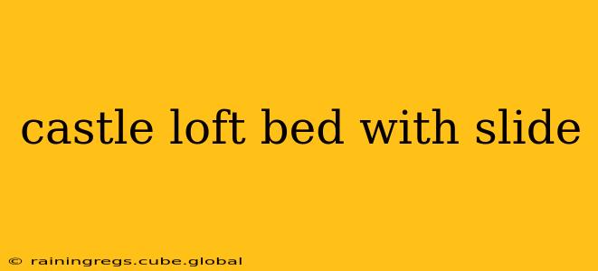 castle loft bed with slide
