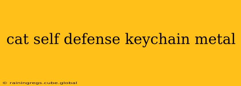 cat self defense keychain metal