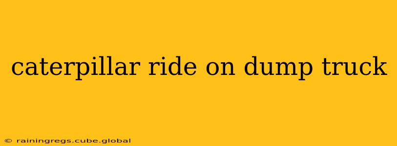 caterpillar ride on dump truck