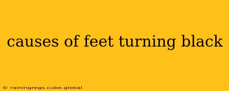 causes of feet turning black