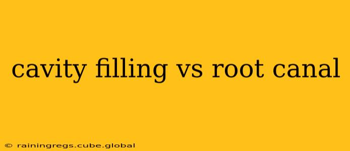 cavity filling vs root canal