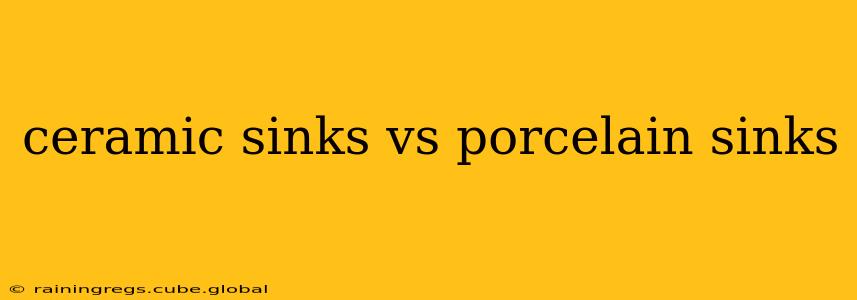 ceramic sinks vs porcelain sinks