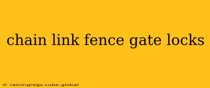 chain link fence gate locks