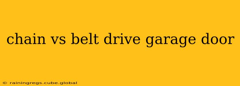 chain vs belt drive garage door