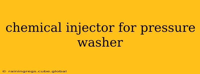 chemical injector for pressure washer