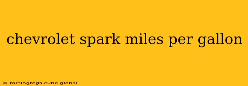chevrolet spark miles per gallon
