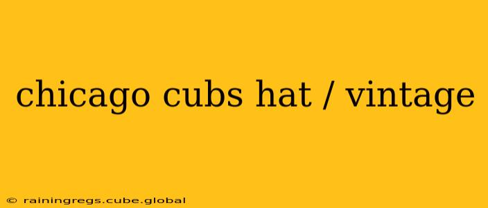 chicago cubs hat / vintage