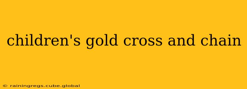children's gold cross and chain