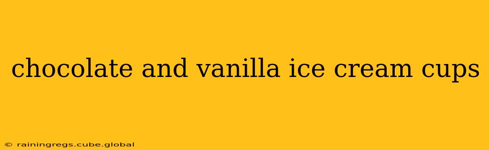 chocolate and vanilla ice cream cups