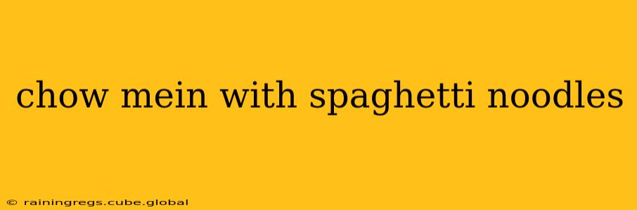 chow mein with spaghetti noodles