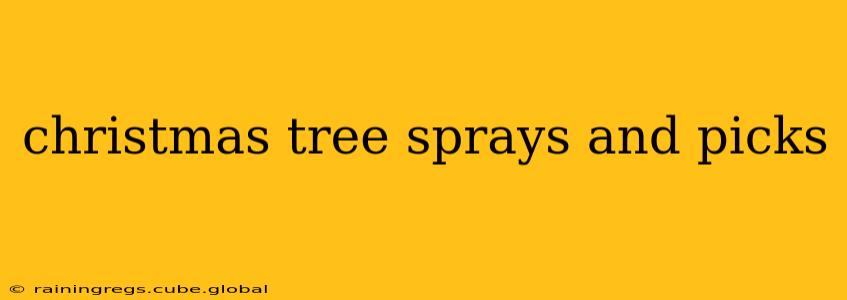 christmas tree sprays and picks