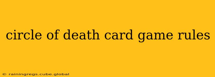 circle of death card game rules