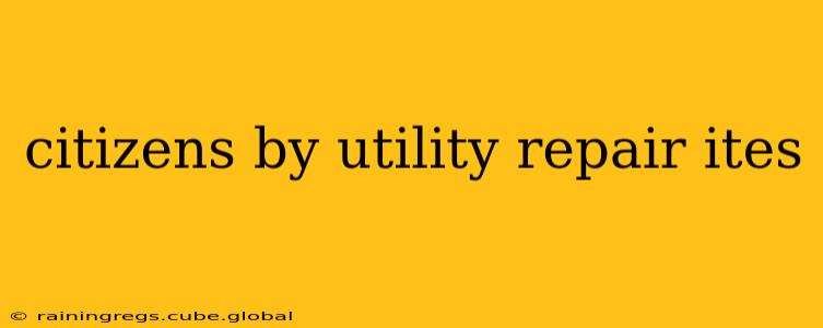 citizens by utility repair ites