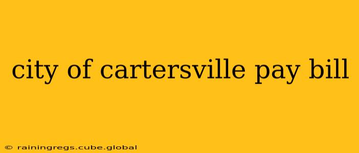 city of cartersville pay bill