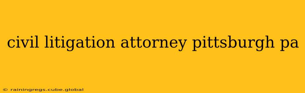 civil litigation attorney pittsburgh pa