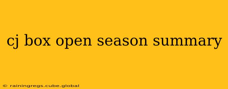cj box open season summary