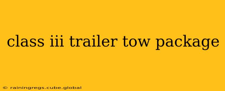 class iii trailer tow package
