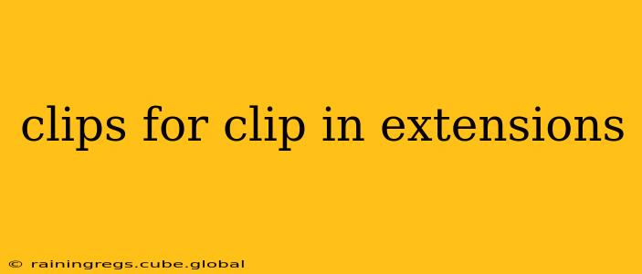 clips for clip in extensions