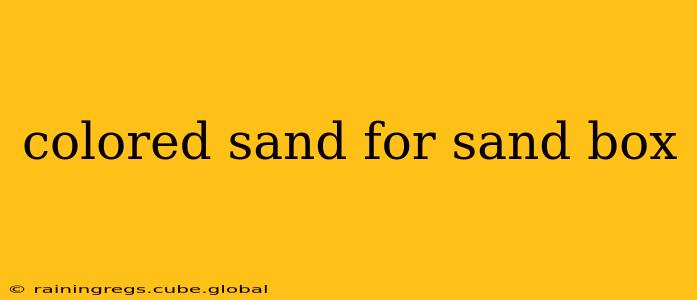 colored sand for sand box
