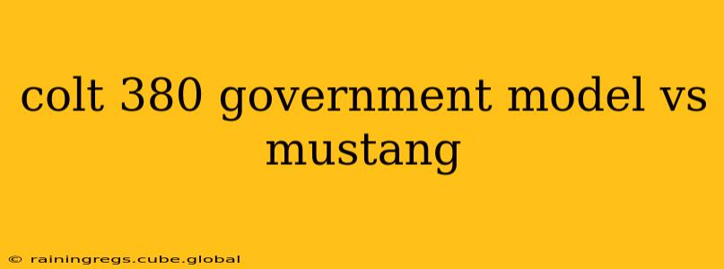 colt 380 government model vs mustang
