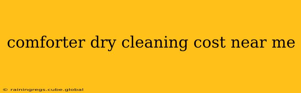 comforter dry cleaning cost near me