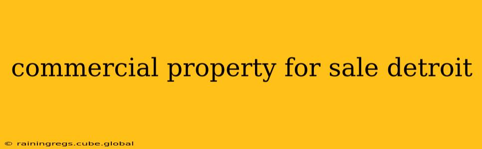 commercial property for sale detroit