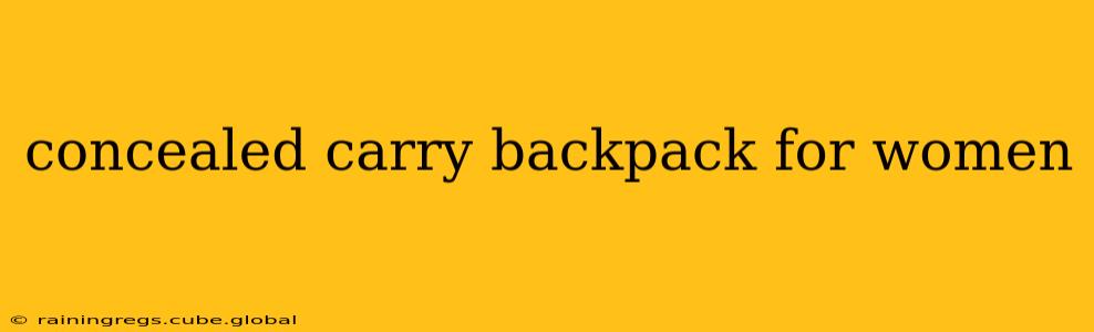 concealed carry backpack for women