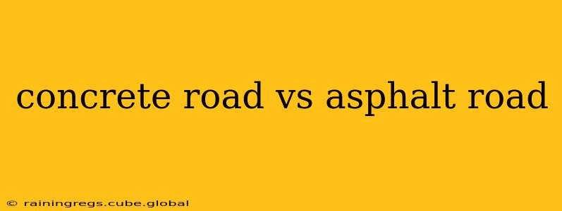 concrete road vs asphalt road
