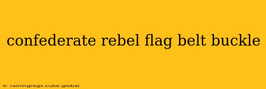 confederate rebel flag belt buckle