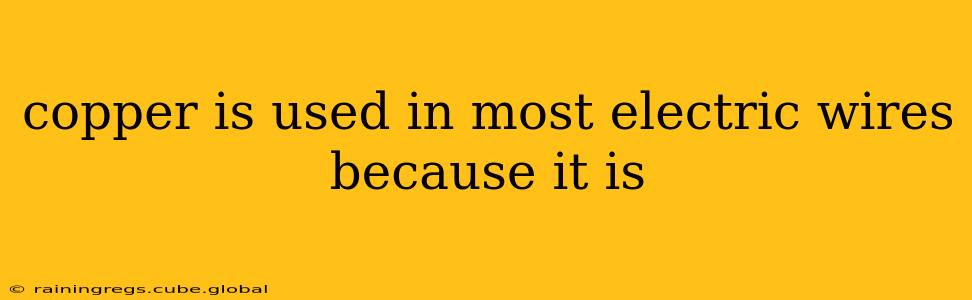 copper is used in most electric wires because it is