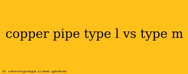 copper pipe type l vs type m