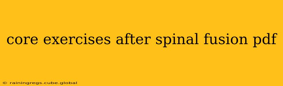 core exercises after spinal fusion pdf