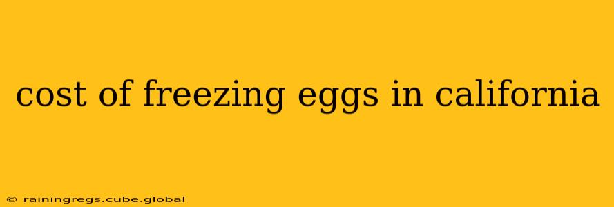 cost of freezing eggs in california