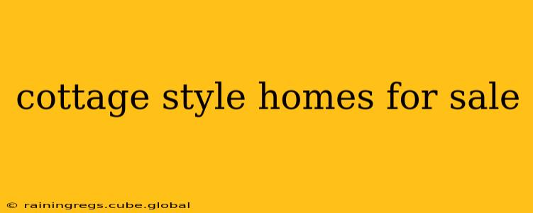 cottage style homes for sale