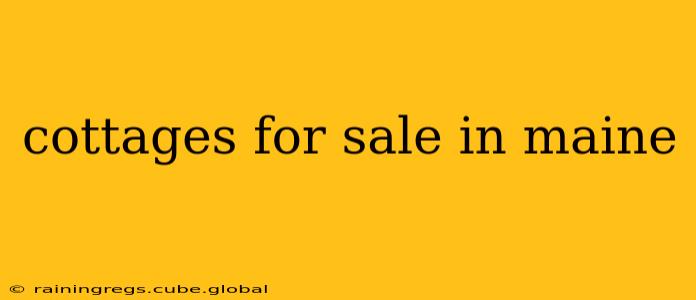 cottages for sale in maine